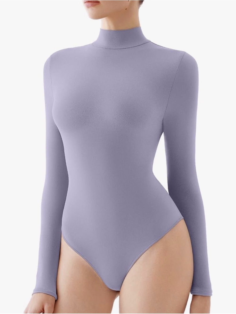 Skims d-u-p-e  Long Sleeve Turtleneck Bodysuit mock slim neck size small